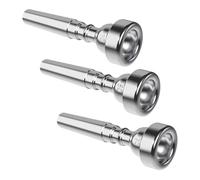 perfeclan Embouchures de trompette 3 pièces pour débutants et joueurs professionnels Ensemble d'embouchures de trompette robustes 3C 5C 7C pour performances, Argent
