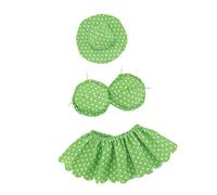 perfeclan Ensemble bikini pour oie de porche, chapeau, soutien- et jupe, convient à une statue d'oie décorative de 58 cm de haut, idéal pour une fête, Vert