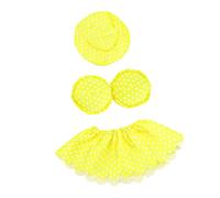 perfeclan Ensemble bikini pour oie de porche, chapeau, soutien- et jupe, convient à une statue d'oie décorative de 58 cm de haut, idéal pour une fête, Jaune