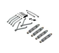 perfeclan Ensemble D'accessoires de Voiture RC, Pièce de Rechange de Voiture RC, Facile à Installer, Mise à Niveau, Liens et Amortisseurs de Remplacement pour R, Titane