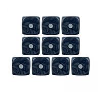 perfeclan Ensemble de 10 Dés à Faces Pailletées pour Jeux de Cartes et Loisirs, 2 pièces