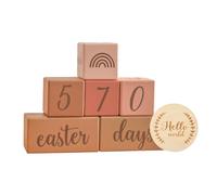 perfeclan Ensemble de blocs d'étapes croissance Semaine Mois Année, Décoration unique pour nouveau-nés garçons ou filles Blocs d'âge pour, Rose