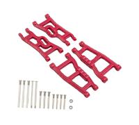 perfeclan Ensemble de bras de avant et arrière pour voiture RC - Pièces polyvalentes, haute résistance, installation facile, robustes et légères -, Rouge