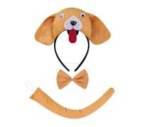 perfeclan Ensemble de serre-tête et nœud pour animaux, accessoire de costume pour carnaval et, Jaune Foncé