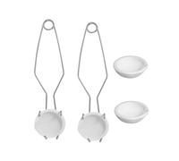 perfeclan Ensemble de tasses à creuset en céramique, petit creuset en céramique de fusion, poignée de pince 2A, accessoires de Kit de fusion en cuivre