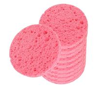 perfeclan Éponges nettoyantes pour le visage : démaquillage en douceur, format portable, soin de beauté pour femmes et filles, nettoie et purifie le visage, Rose 10 Pièces