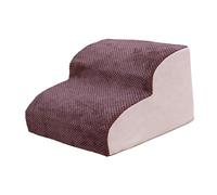 Perfeclan Escalier pour Chien Rampe pour Animaux Échelle pour Chiot Tapis d'escalade pour Lit Matériau Flanelle et Éponge Antidérapant Adapté à L'Intérieur Salo, Café