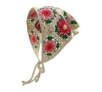 perfeclan Femmes crochet bandana vintage mignonne décoration cielle à, Fleurs Roses