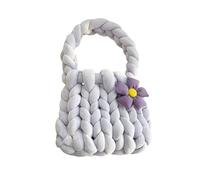 perfeclan Femmes Crochet Sac en Tricot Purse Costume Costume Accessoire Handmade Wovedbag Sac à Main pour Spring Summer Party, Violet Clair