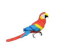 perfeclan Figurine de perroquet décorative en résine, idéale pour jardin, terrasse ou pelouse. Cette statuette d'oiseau réaliste, en résine, est un ornement, 15.5x8.5cm