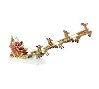 Perfeclan Figurine décorative représentant Un Père Noël en traîneau avec Un Renne Volant, décoration Artistique Lumineuse pour Restaurant, intérieur ou Maison