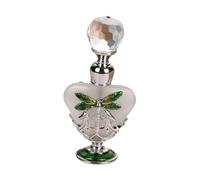 perfeclan Flacon de parfum décoratif Flacons d'échantillons fantaisie Petites bouteilles rechargeables Stockage de voyage Bouteille vide d'huile essentielle en, Vert