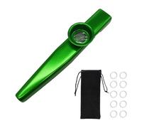 perfeclan Flûte Kazoo pour enfants, embout buccal, accompagnement musical, jouet musical, instrument de musique avec diaphragmes pour la pratique quotidienne, Vert