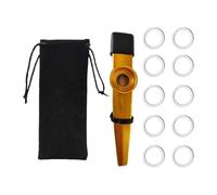 perfeclan Flûte Kazoo pour enfants, embout buccal, accompagnement musical, jouet musical, instrument de musique avec diaphragmes pour la pratique quotidienne, or