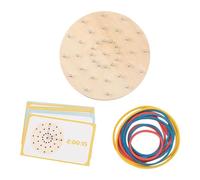 Perfeclan Géoplanche en Bois - Horloge d'apprentissage de l'heure - Jeu éducatif Graphique à Monter soi-même - Idéal pour Les Enfants et Les fêtes en, sans Modèle