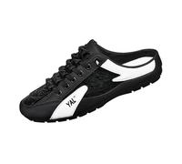Perfeclan Hommes Slip on Mule Sneakers Casual Chaussures de Sport Mocassins, Antidérapant Mode Chaussures de Marche Baskets Dos Nu Hommes Tondeuses pour, 43