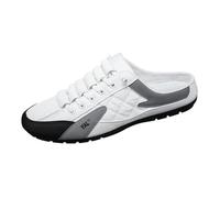Perfeclan Hommes Slip on Mule Sneakers Casual Chaussures de Sport Mocassins Respirant À La Mode Mules de Marche Hommes Baskets Dos Nu pour Pantalons, 41