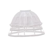Perfeclan Hoop Jupe Jupon, Crinoline Underskirt Pannier, Girls Vintage Jupe Bustle Petticoat, Hoops Pannier Petticoat, pour robe de mariée, Blanche