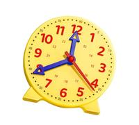 Perfeclan Horloge pédagogique légère, Robuste et réaliste, développement des compétences de Base en mathématiques, Jeux d'entraînement Pratiques pour, Jaune