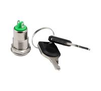 perfeclan Interrupteur à clé électronique marche/arrêt, verrouillage à clé 12 mm, pratique, 2 positions, 2 clés pour la sécurité du moteur, du kart, des projets