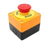 Perfeclan Interrupteur d'arrêt d'urgence AC660V 10A, Accessoire de Remplacement, léger, Installation Simple, Montage sur Ascenseur, Panneau Rouge