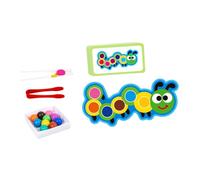 Perfeclan Jeu d'association de Perles et de Pinces en Bois pour développer la motricité Fine, la Reconnaissance et Le tri des Couleurs. Jouet éducatif pour, Style B