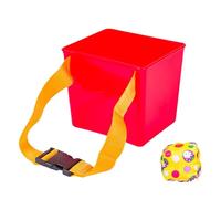 perfeclan Jeu de lancer de sac de haricots, jeu de lancer de sport, sacs de sable, jeux d'intérieur et d'extérieur, jouets de sport pour enfants, Seau rouge