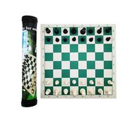 perfeclan Jeu d'échecs de, jeux de société professionnels, facile à transporter, pratique, portable, enroulable, pour tournois, adultes, 52cmx8cmx8cm