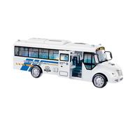 perfeclan Jouet Bus pour enfants, véhicule à inertie, détails fins, ornements, Simulation, objets de collection, âges 3 ans et plus, prix éducatifs en, police