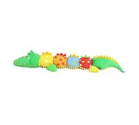 perfeclan Jouet musical en peluche pour bébé, peluches d'activité, jouet sensoriel interactif éducatif avec conception de règle pour les filles, Alligator
