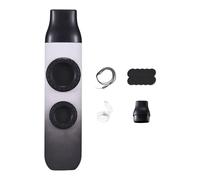 perfeclan Kazoo Flûte Instrument de musique Double Trou Portable Facile à Jouer Cadeaux de Fête avec Cordon pour Randonnées Camping Autour des Feux de Camp, Gris Blanc