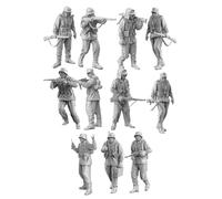 Perfeclan Kit de 11 Figurines Miniatures de Soldats allemands à l'échelle 1:72, à Assembler soi-même, à Peindre, pour décoration de Maison de poupée