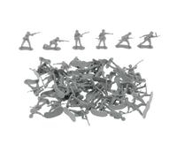 Perfeclan Kit de 50 Figurines Miniatures de Soldats à l'échelle 1/35, pour dioramas, Mini-Soldats, pour des activités d'apprentissage créatives, Gris