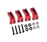 perfeclan Kit de mise à niveau pour amortisseurs RC, support métallique réglable de remplacement à l'échelle 1:10, support hydraulique pour 82056-4, Rouge