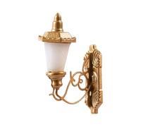 perfeclan Lampe murale miniature décorative, projets de bricolage, lampe de jardin vintage, modèle lumineux pour construction 1/64, micro, table de, Lumière Chaude Dorée