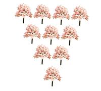 perfeclan Lot de 10 arbres miniatures, faux arbres, architecture, bâtiment, chemin de fer, fausses plantes, chemin de fer, bricolage, artisanat, 7.7 Cm de Hauteur