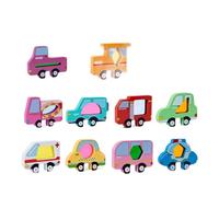 Perfeclan Lot de 10 Blocs de Construction empilables en Acrylique, Couleurs et Formes, pour l'éveil sensoriel des Enfants. Jouet éducatif et Stimulant, Transport