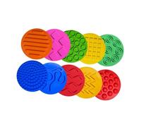 perfeclan Lot de 10 cercles sensoriels en silicone texturé pour enfants d'âge préscolaire