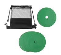 Perfeclan Lot de 10 marqueurs Plats, cônes, plaques, Points de Sol, marqueurs de Terrain Polyvalents, disques Plats pour entraînement de Football, Sports de, Vert