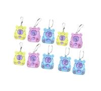 Perfeclan Lot de 10 Mini Porte-clés en Forme de Pierre, de Papier, de Ciseaux, Jouet aléatoire, Accessoires de Dessin animé, Jeu de devinettes pour garçons,