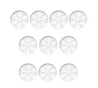 Perfeclan Lot de 10 soucoupes pour Plantes, Bords ondulés, épaisses et Robustes, Support Stable pour Pots de 23 cm (9 Pouces), idéales pour Jardin, Balcon ou, Blanc