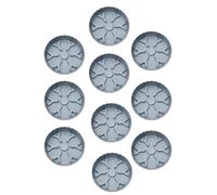Perfeclan Lot de 10 soucoupes pour Plantes, Bords ondulés, Support Stable, bacs de récupération Pratiques de 20 cm (8 Pouces) pour Jardin, terrasse, Cour ou, Gris