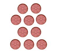 Perfeclan Lot de 10 soucoupes pour Pots de Fleurs en Forme de Y, Support Stable et Portable, épaisseur 18 cm, pour Jardin, Cour ou terrasse, Rouge