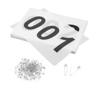 Perfeclan Lot de 100 dossards de Course légers de 001 à 100, Grands numéros pour Triathlon, athlétisme et événements Sportifs