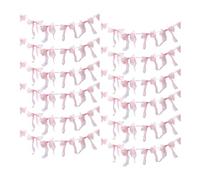 perfeclan Lot de 12 guirlandes de nœuds, accessoires photo, décorations murales, décorations de fête pour la Saint-Valentin, un enterrement de vie de jeune, Maille Rose