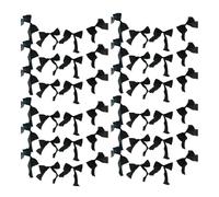 perfeclan Lot de 12 guirlandes de nœuds, accessoires photo, décorations murales, décorations de fête pour la Saint-Valentin, un enterrement de vie de jeune, Noir