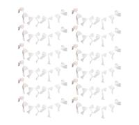perfeclan Lot de 12 guirlandes de nœuds, accessoires photo, décorations murales, décorations de fête pour la Saint-Valentin, un enterrement de vie de jeune, Blanc