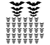 Perfeclan Lot de 128 Autocollants muraux 3D en PVC Motif Chauve-Souris pour Halloween, décorations effrayantes pour Salon, Chambre, Ferme, Maison