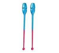 Perfeclan Lot de 2 Barres de Gymnastique Rythmique, Accessoires de Danse, équipement d'entraînement de Gymnastique pour la Pratique, 35 cm, Rose Rouge Bleu Clair