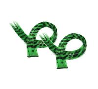 perfeclan Lot de 2 extensions de cheveux colorées, accessoires pour cheveux, pour filles, perruques à mèches pour Halloween, cosplay, Nouvel An, Vert